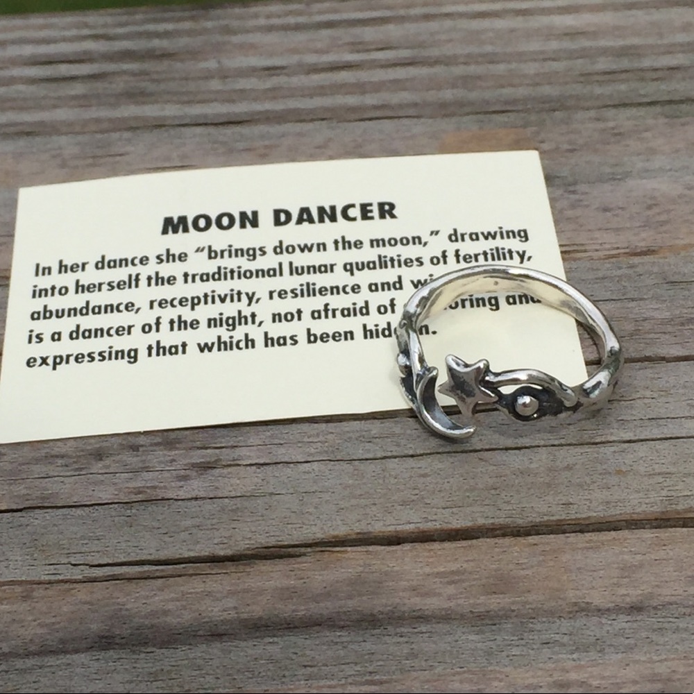 Moon Dancer Ring .925 Sterling Silver Adjustable 5 - 6.5 made in USA - Picture 6 of 15